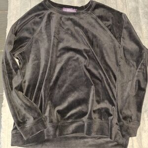 Women's Black Velvet Sweater
